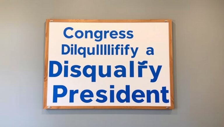 can congress disqualify a president